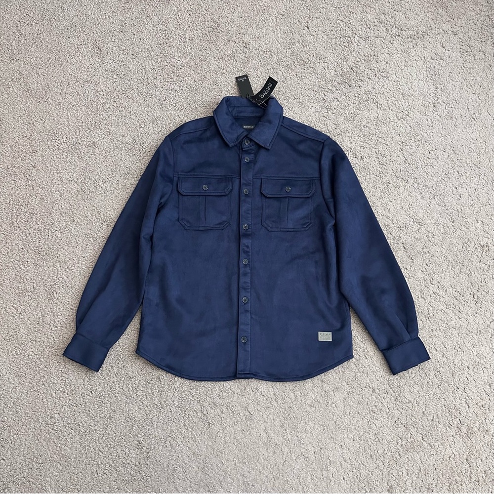 BUFFALO DAVID BITTON Faux Suede Jonnas Stretch Shirt Jacket Mens